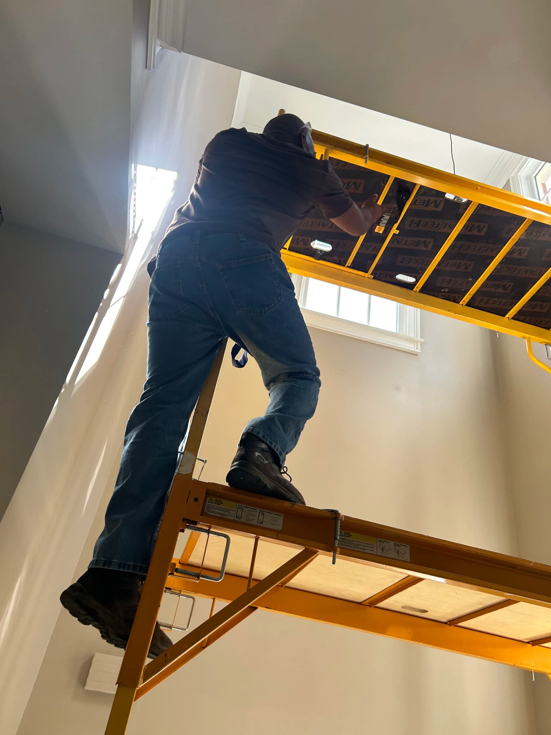 Gallery photos for 32-Foot Foyer Chandelier Swap in Alpharetta Required Scaffolding: Image #5