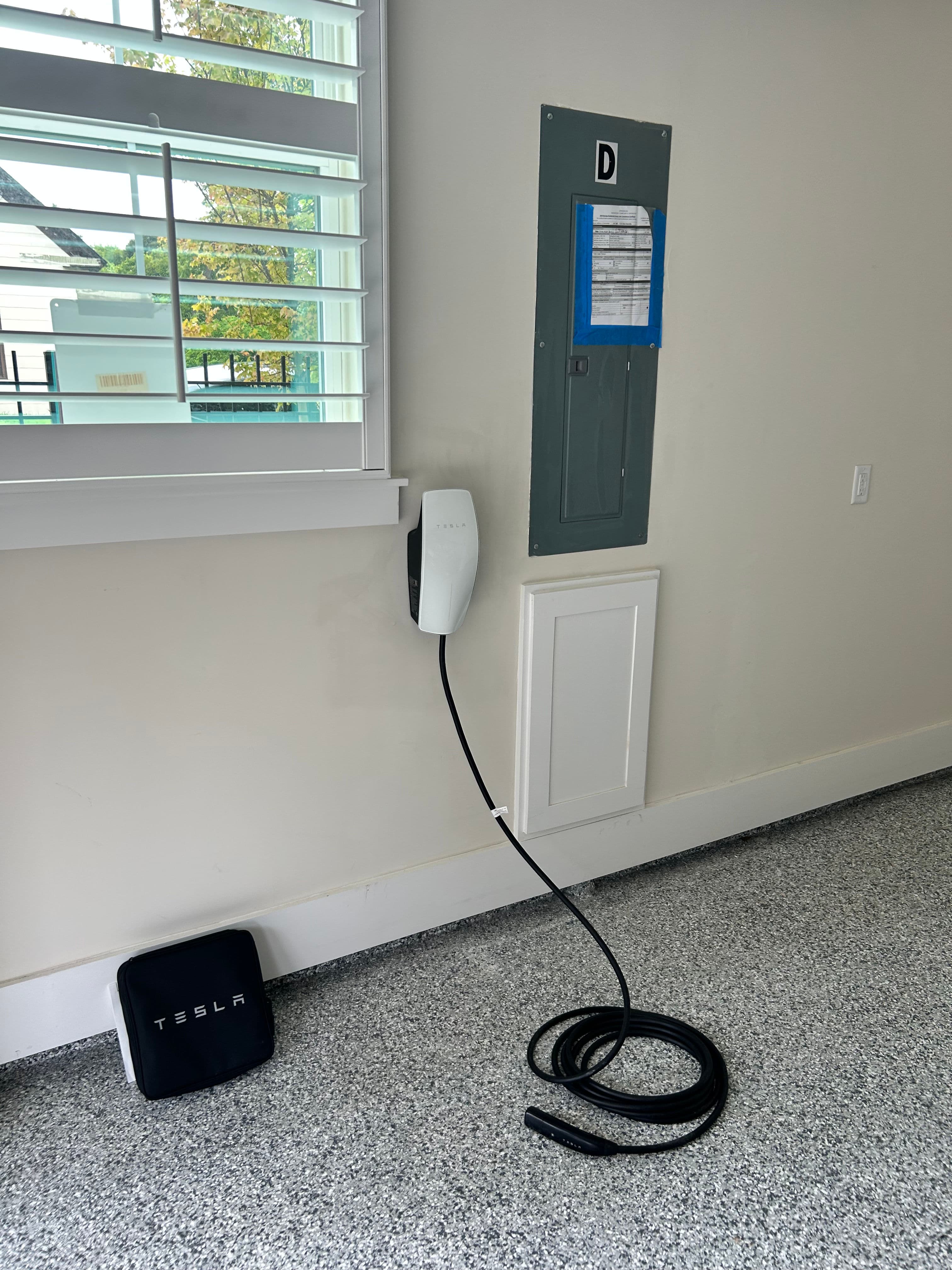 Project Level 2 Tesla Wall Connector Installed in Atlanta Garage image