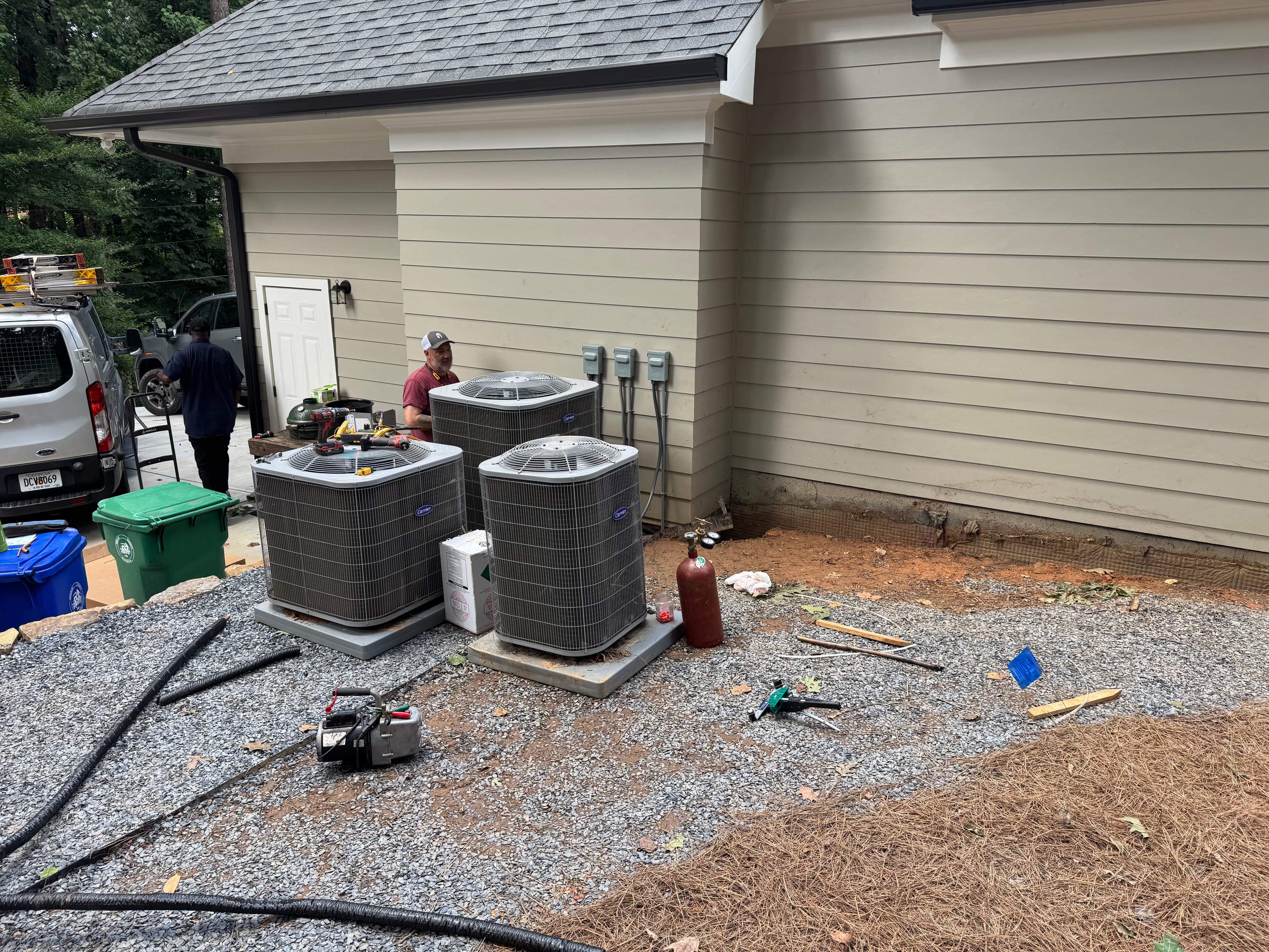Project HVAC Electrical Relocation for a Backyard Overhaul in Brookhaven image