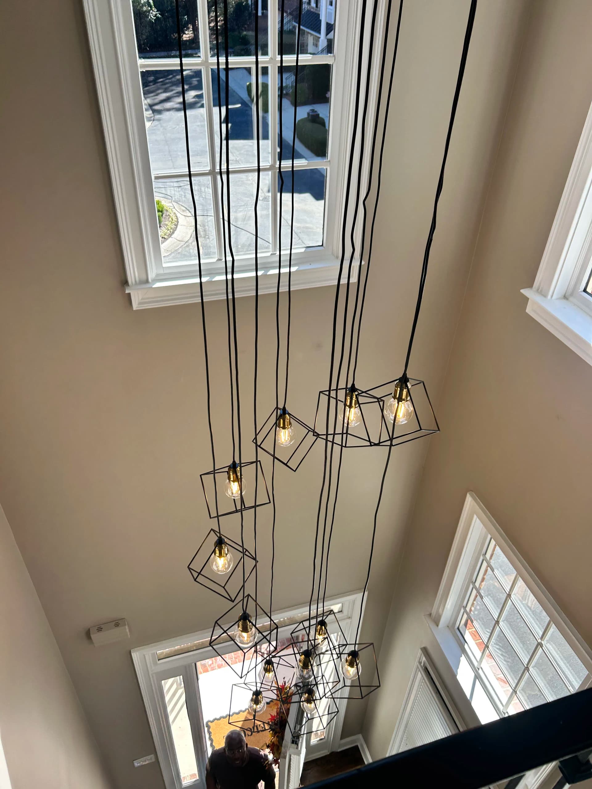 Gallery photos for 32-Foot Foyer Chandelier Swap in Alpharetta Required Scaffolding: Image #7