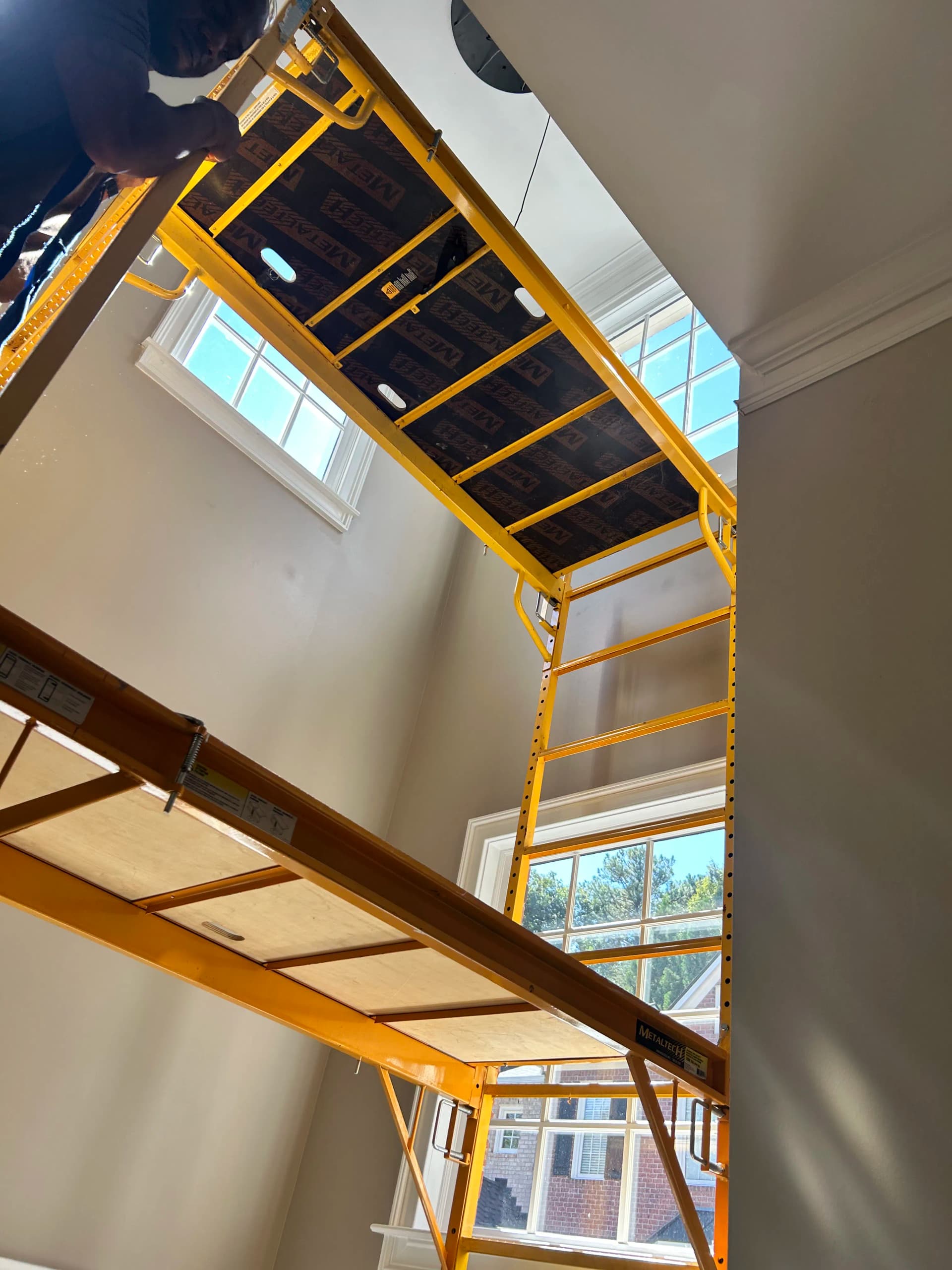 Gallery photos for 32-Foot Foyer Chandelier Swap in Alpharetta Required Scaffolding: Image #4