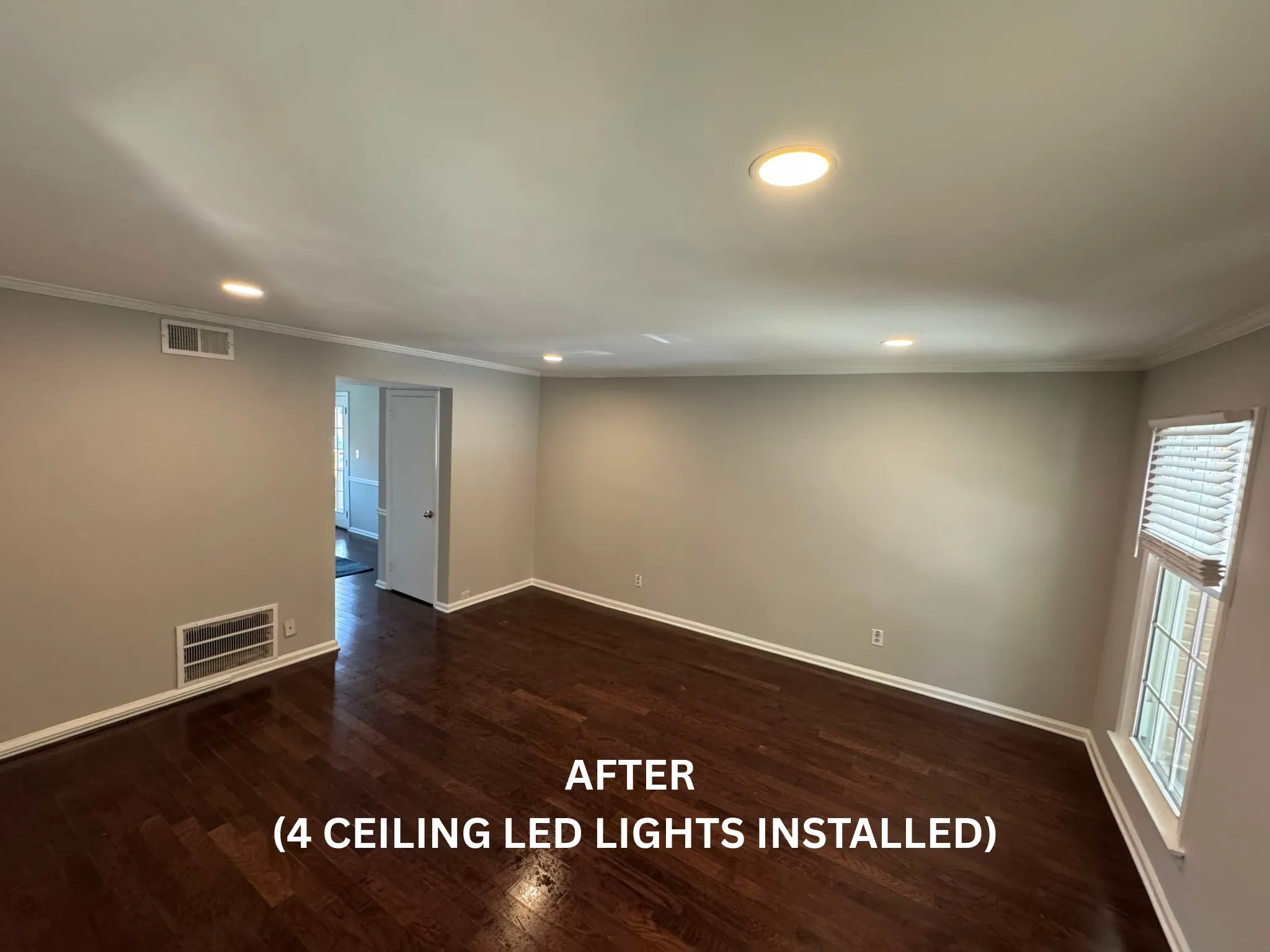 Gallery photos for Sandy Springs Townhouse Gets Flush LED Recessed Lighting With No Attic Access: Image #1