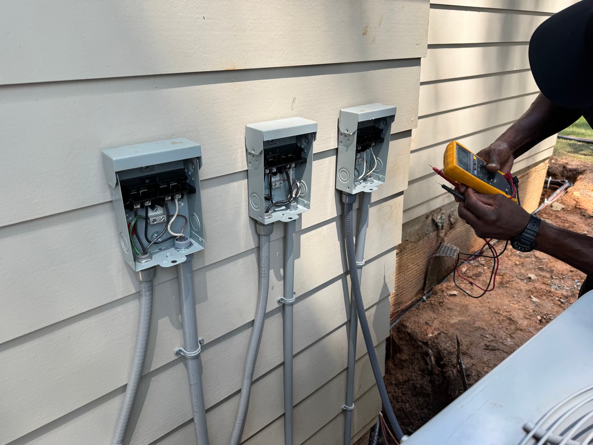 Gallery photos for HVAC Electrical Relocation for a Backyard Overhaul in Brookhaven: Image #1