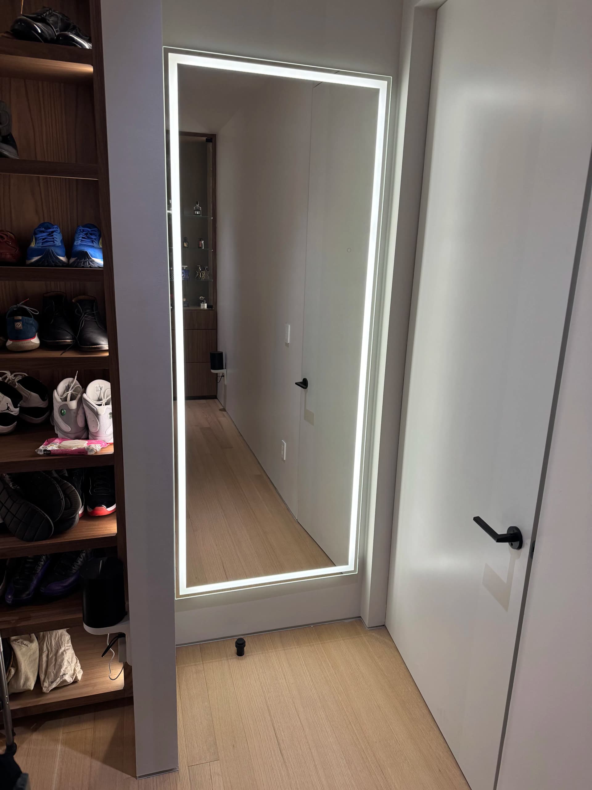 Recessed Media Box Install for an LED Mirror in Brookhaven image